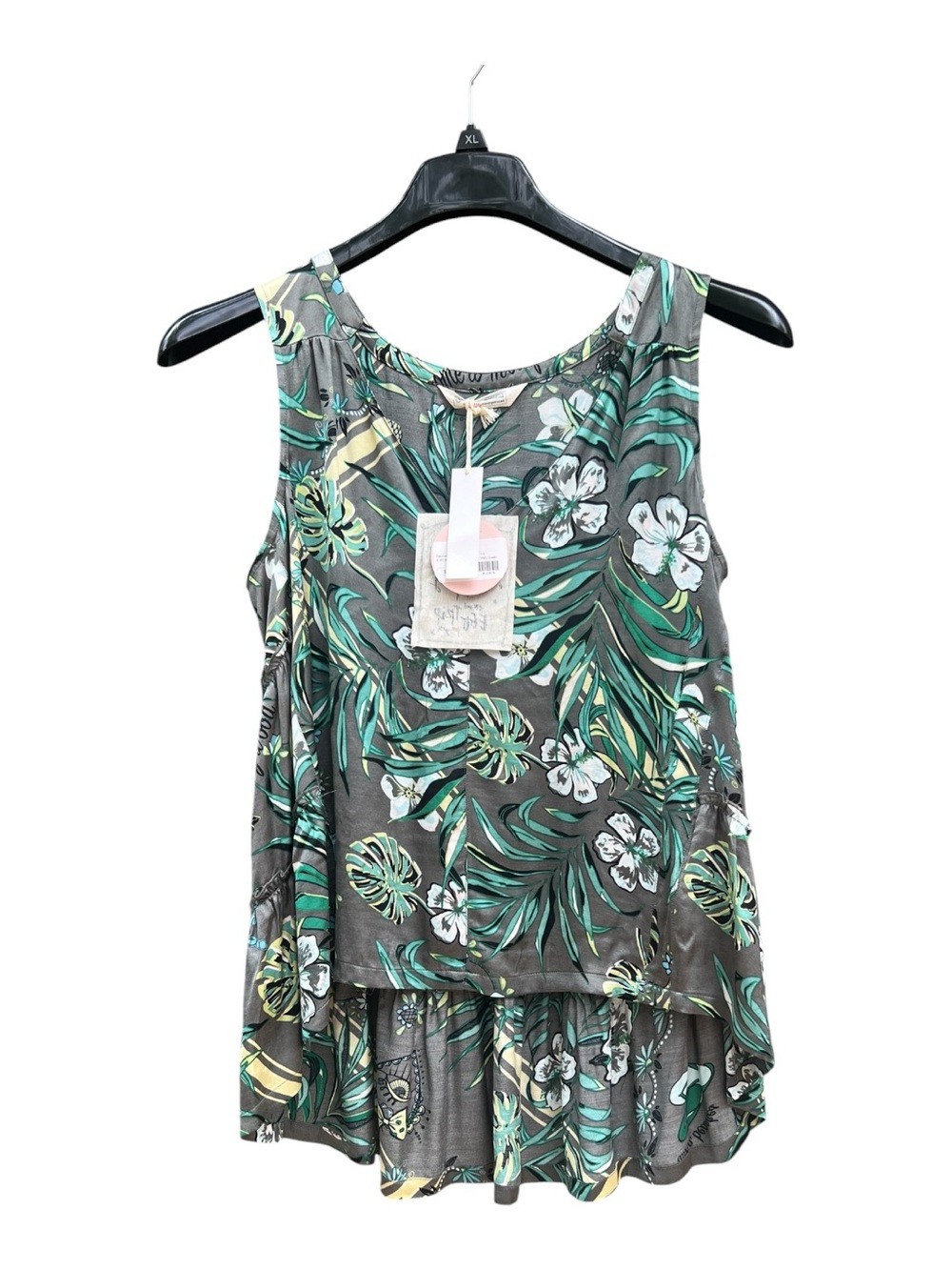 New Odd Molly Passionista Blouse Tank Ruffle Hem High-Low Size 1 (US size small)